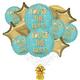 Premium Paint Splash You're the Best Foil Balloon Bouquet with Balloon Weight, 13pc